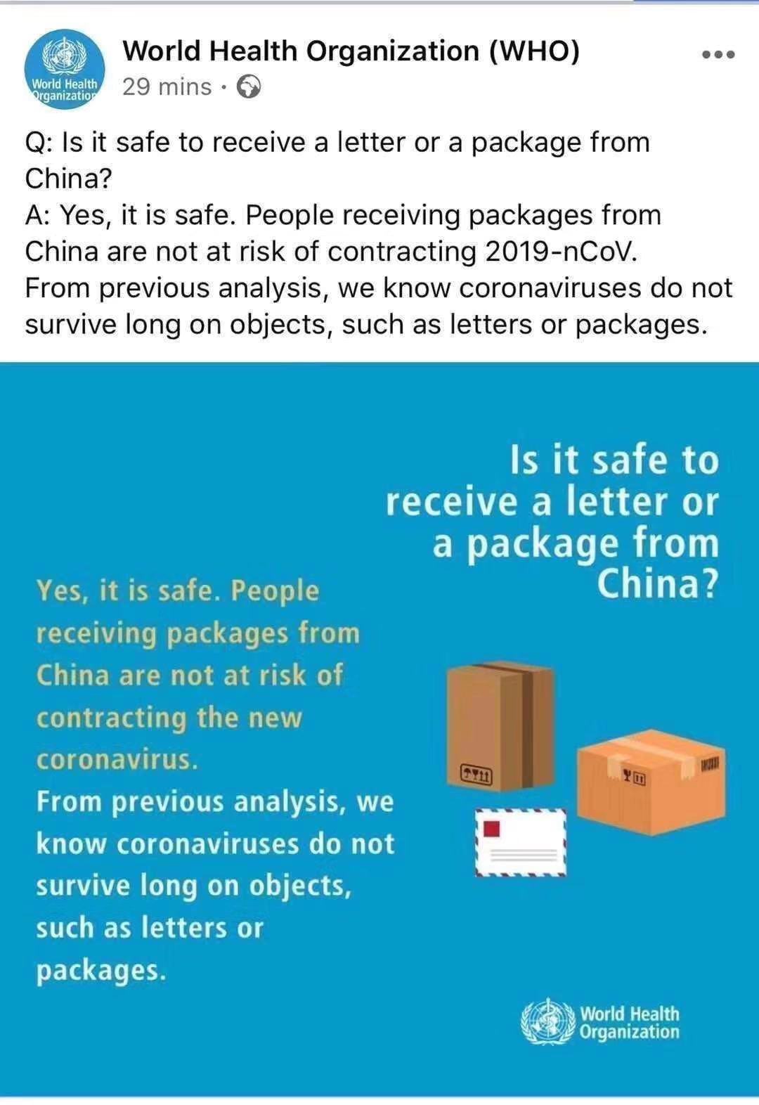 Có an toàn khi nhận thư hoặc gói hàng từ Trung Quốc không?
        